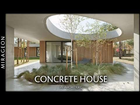 Balance Between Modern Design and the Lush Forest | Concrete House