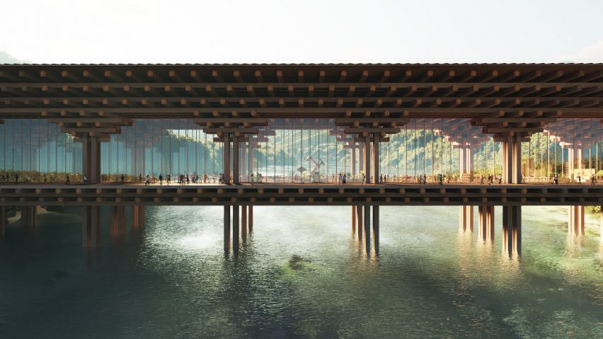 Timber bridge by BIG in Bhutan