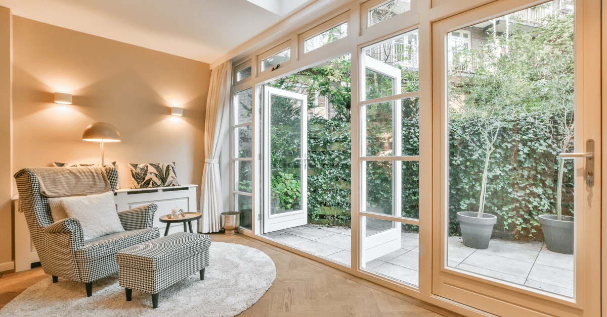 Interior of a Bungalow house with modern furniture and finishes.