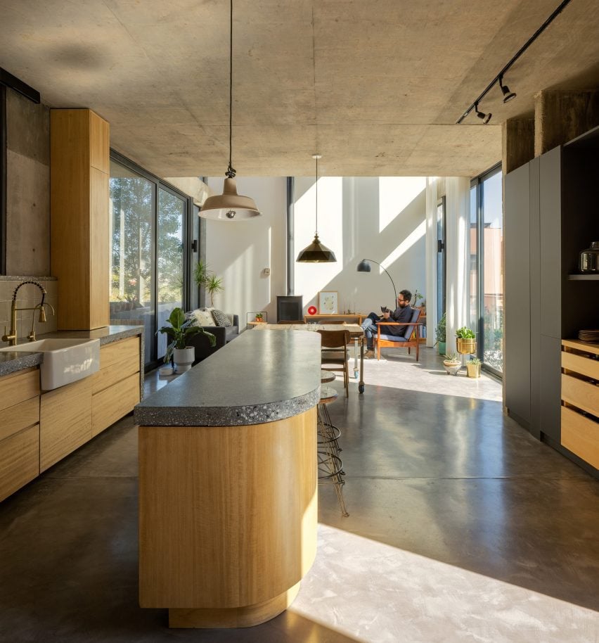 Open-plan kitchen within Tomm House