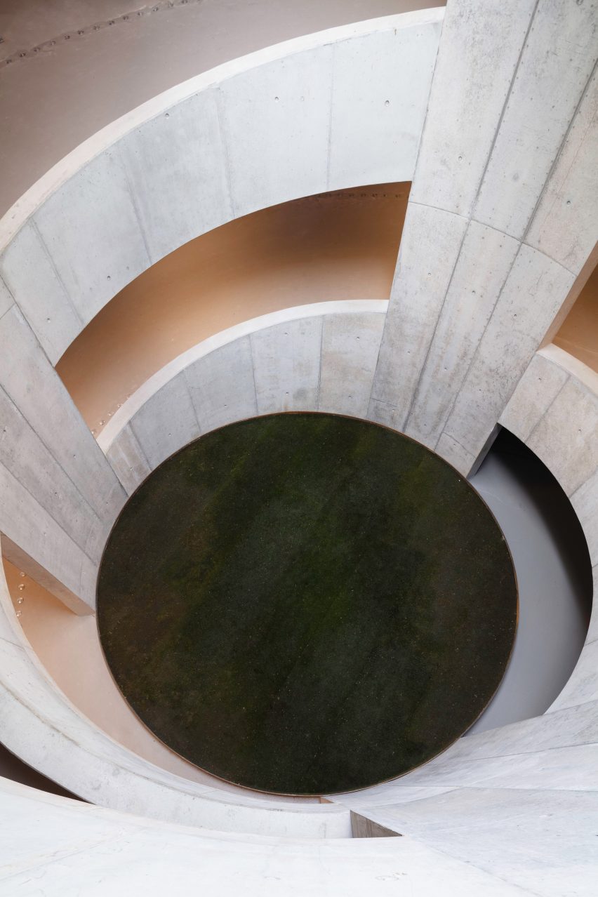 Interior view of carpark with public park in Germany