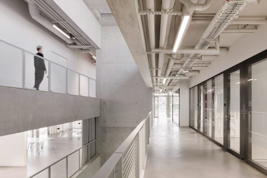 Concrete interior of Texoversum at the Reutlingen University of Applied Sciences