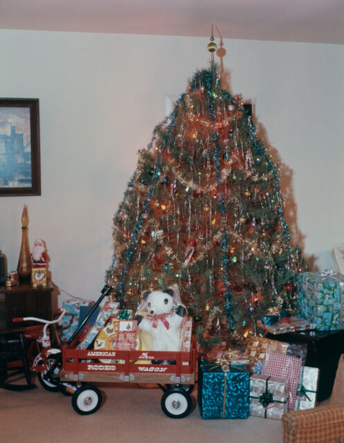 Presents beneath a Christmas tree