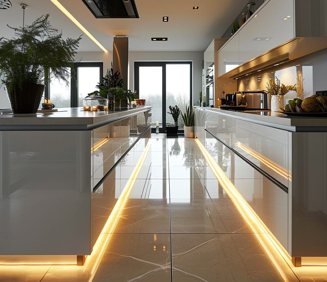 Floor lighting ideas for a kitchen by Decorilla