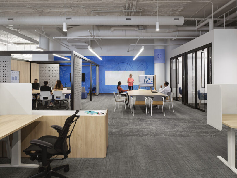 work spaces in modern office