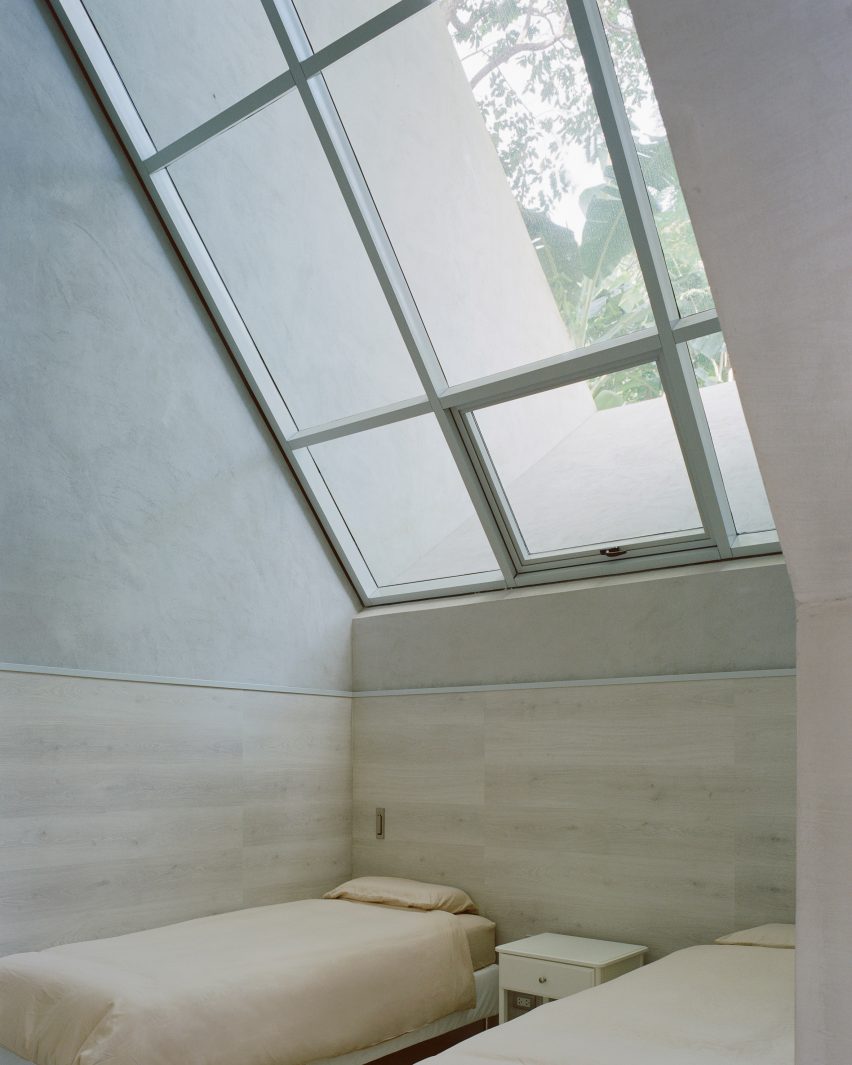 Bedroom with skylight