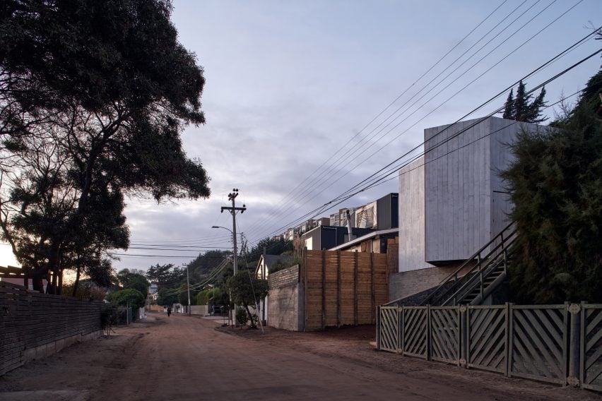 A cement cube-like house