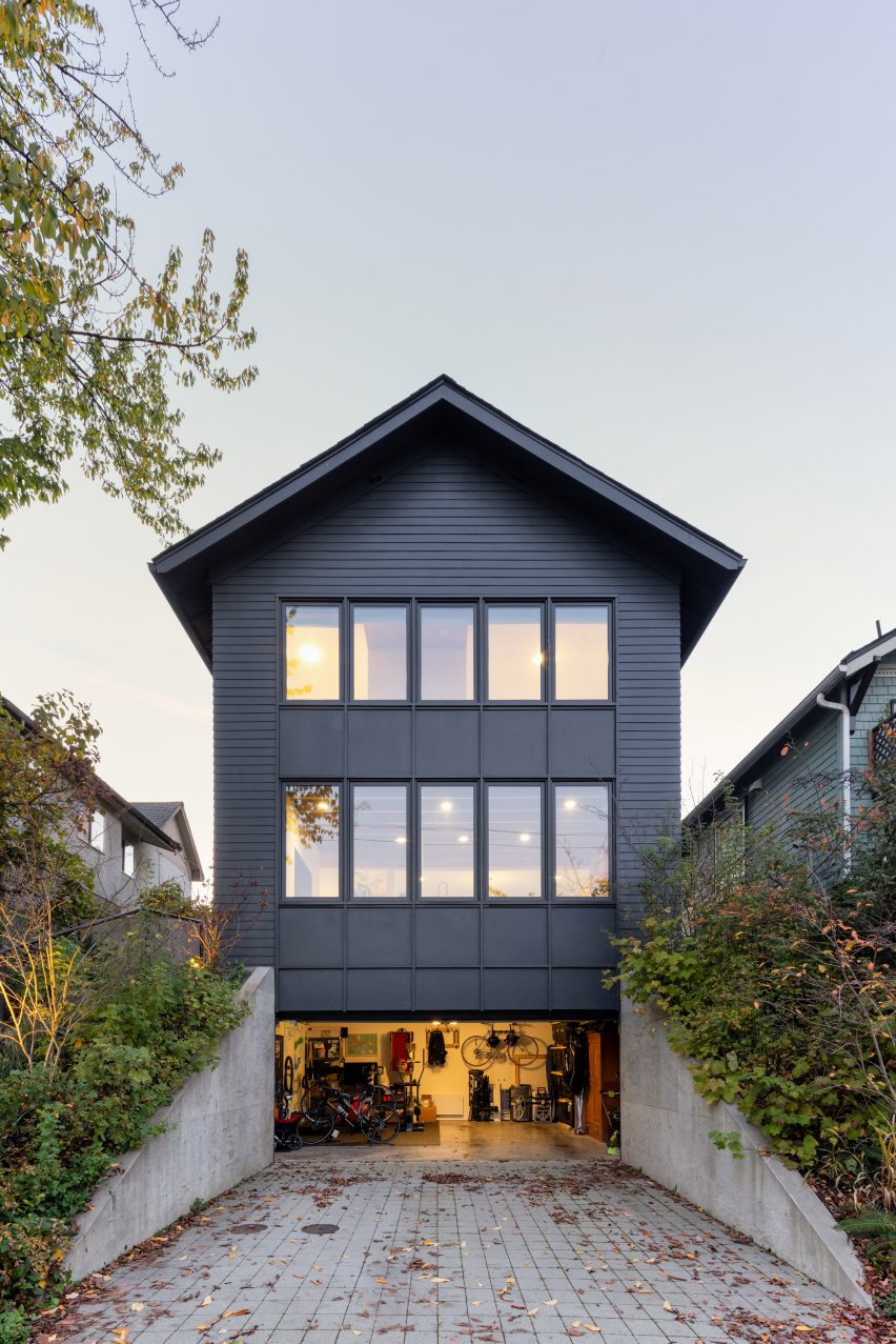 Gabled house with a subterranean garage by D'Arcy Jones