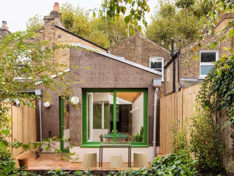 Delve Architects transforms “cramped” London house with cork extension