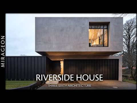 Elegant Stacked Blocks with River Views Seem to Float | Riverside House