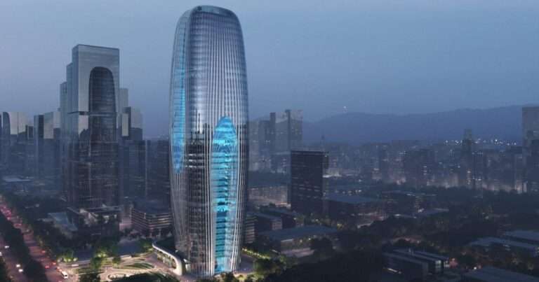 Zaha Hadid Architecture Designs 688-Foot-Tall Tower with Cascading Interior Terraces