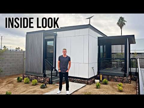 Bigger than Expected! Inside a 320 square foot PREFAB HOME with Robotic furniture!!