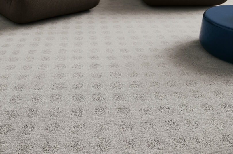 detail of tone on tone cream rug pattern