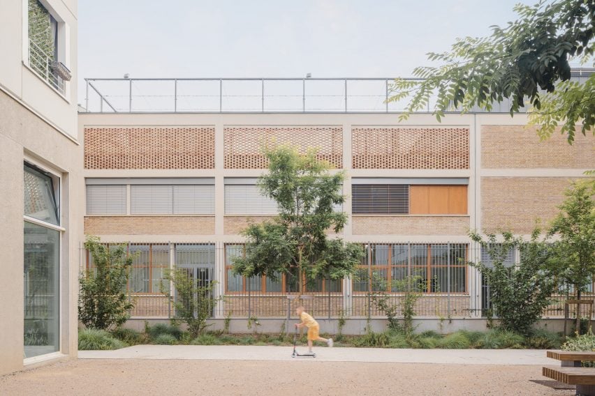 School in a converted market building in France