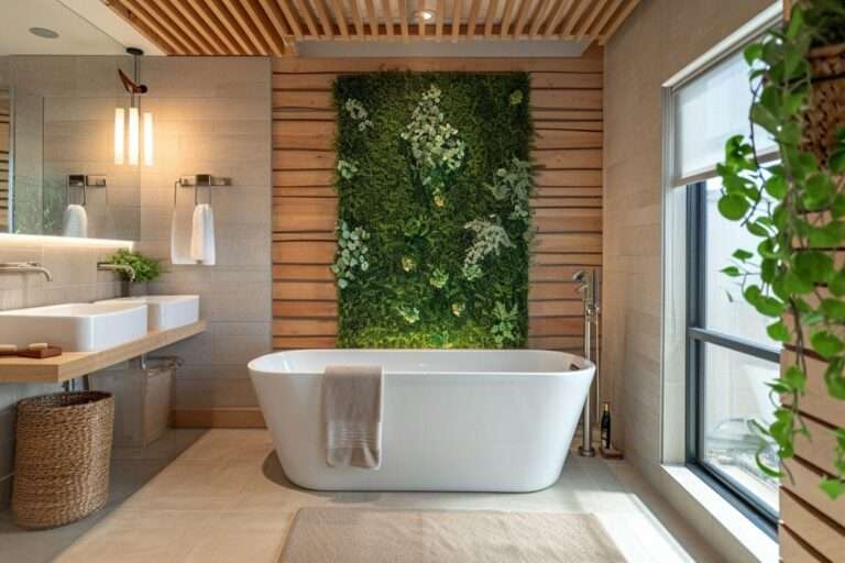 Before & After: Lush Modern Tropical Bathroom - Decorilla Online Interior Design