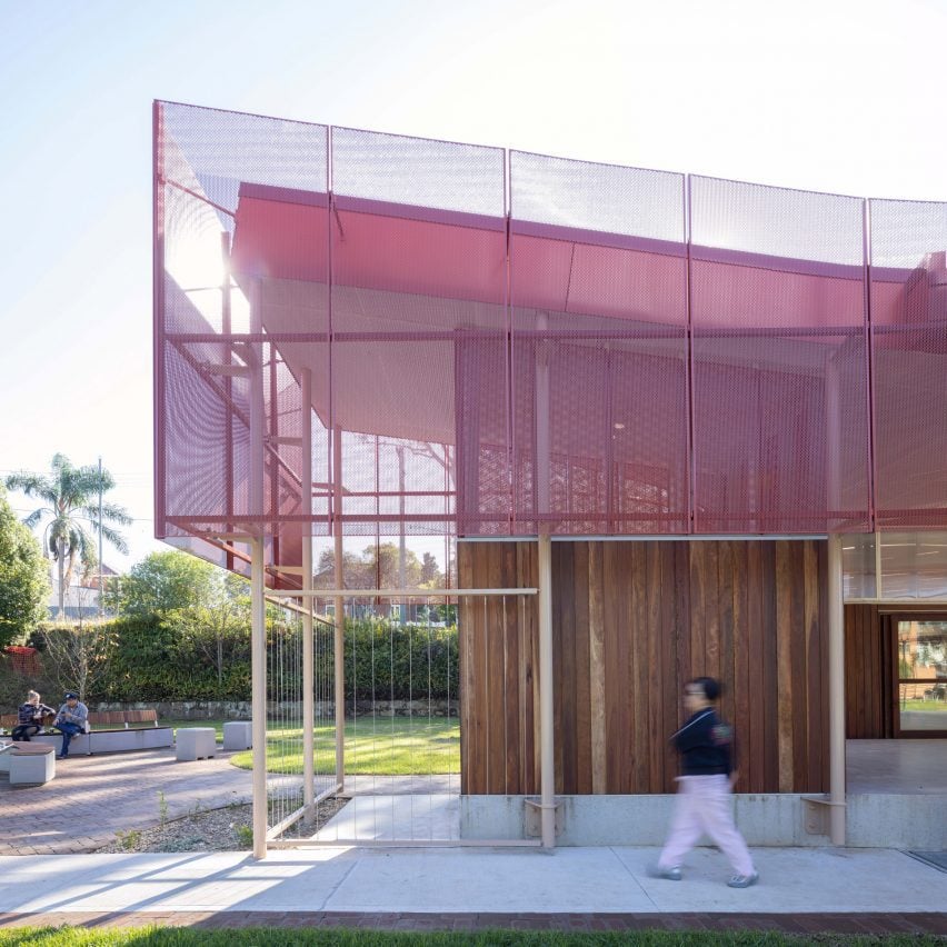 Timber cladding of Hurlstone Park Community Centre