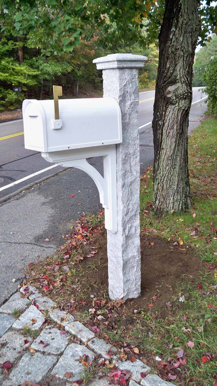 granite white mailbox