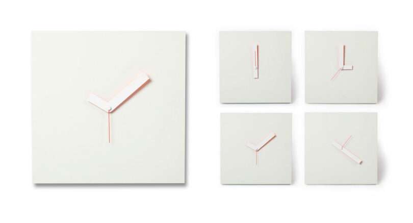 five square minimalist light clocks