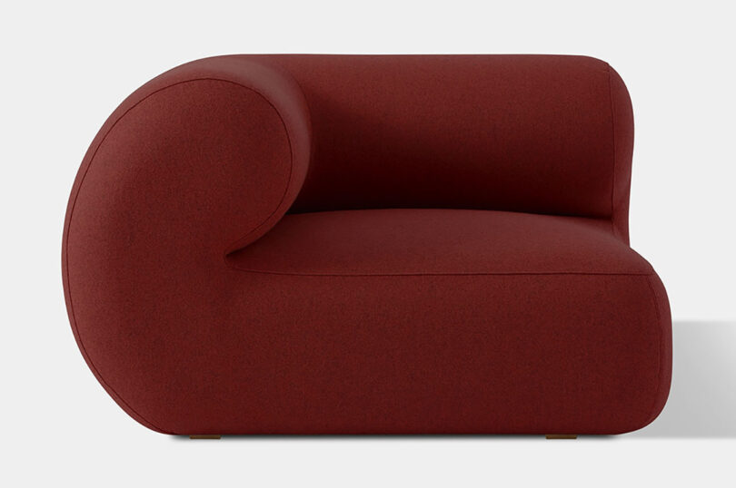 modern dark red sectional sofa module