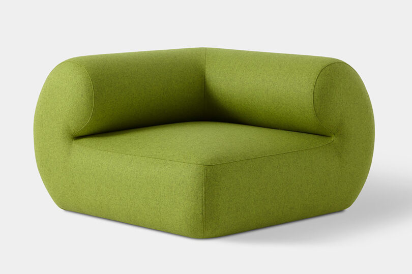 modern lime green sectional sofa module