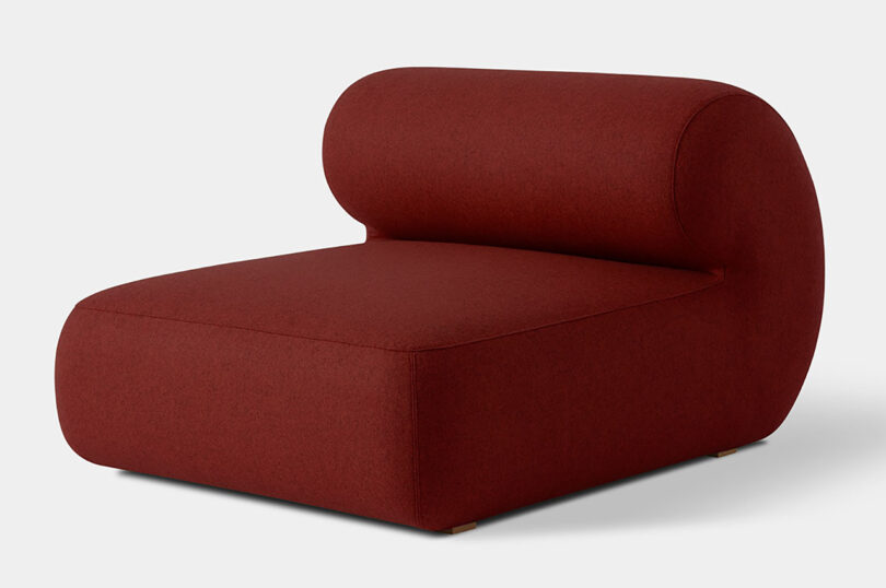 modern dark red sectional sofa module