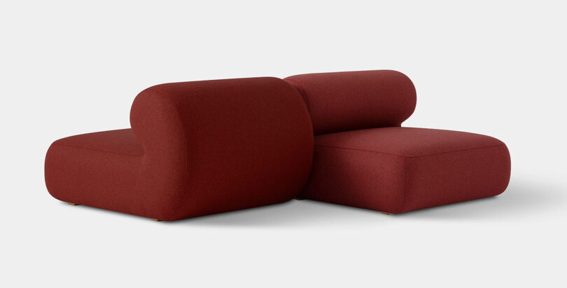 modern dark red sectional sofas