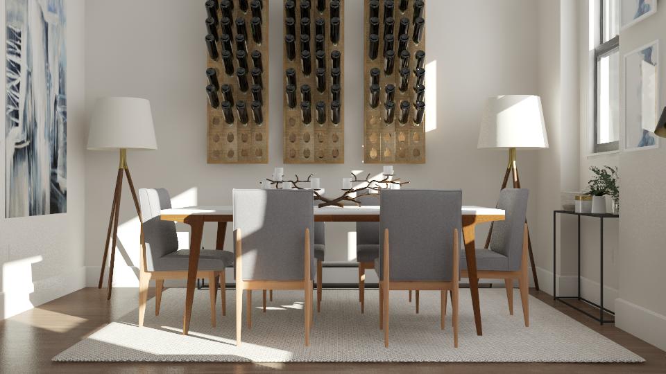 Mid century modern dining room by one of the best interior designers in Boston, MA