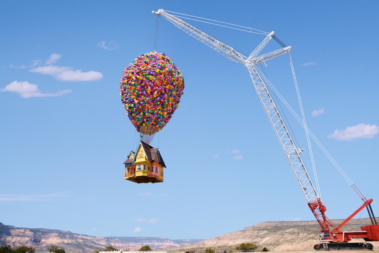 Balloon house from PIxar's Up recreated by Airbnb