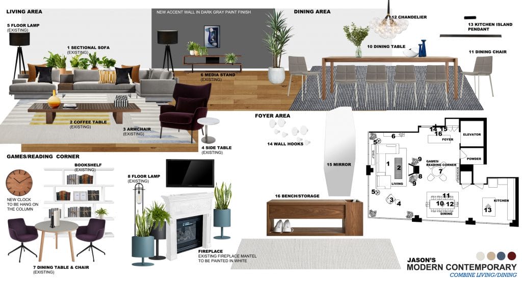 Preliminary proposal by Decorilla designer Ibrahim H.