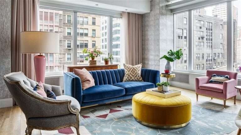 Before & After: Vibrant Eclectic Apartment Design – Decorilla Online Interior Design