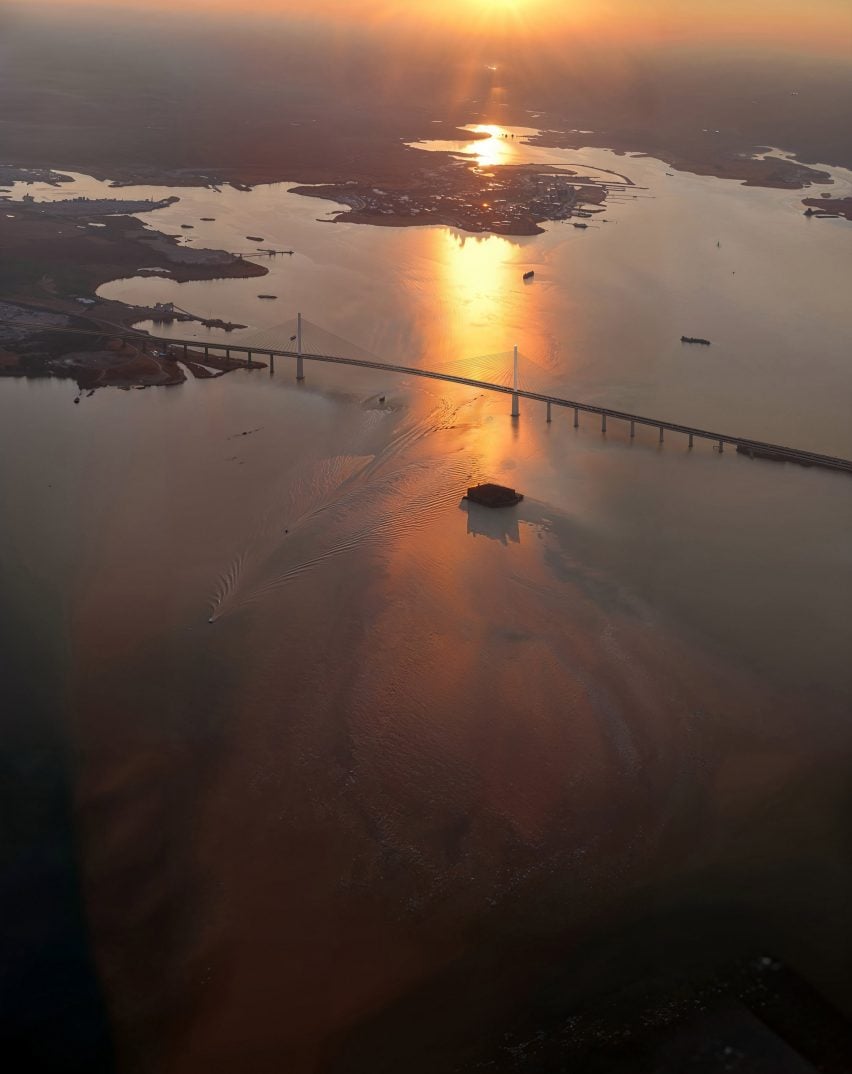 A bridge spanning river