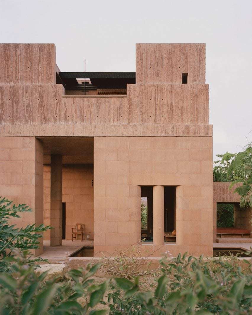 Red brick Mexican home