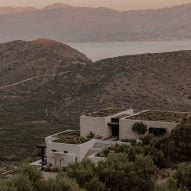 Aerial view of O Lofos and the hillside