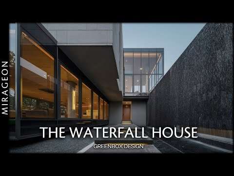 House in the City that Creates an Environment With a Private Waterfall | The Waterfall House