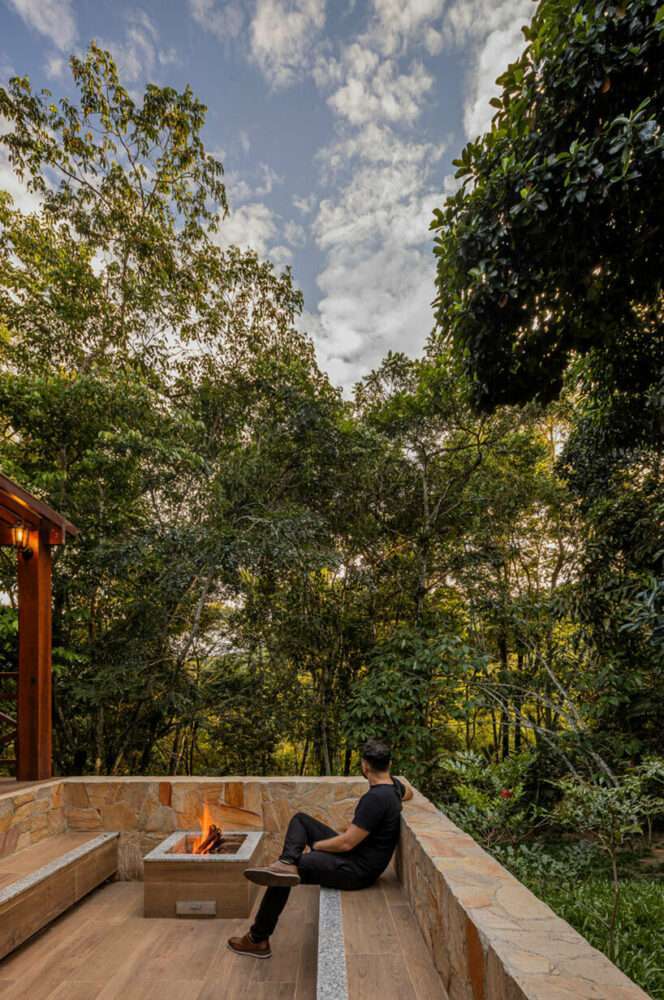 secluded casa sótão provides multi-level views to the lush brazilian landscape