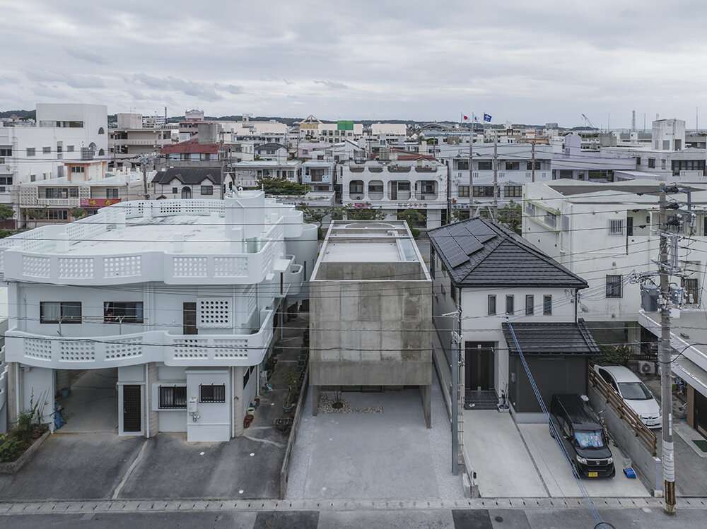 studio cochi architects' house in nishizaki stands as a windowless concrete block in okinawa