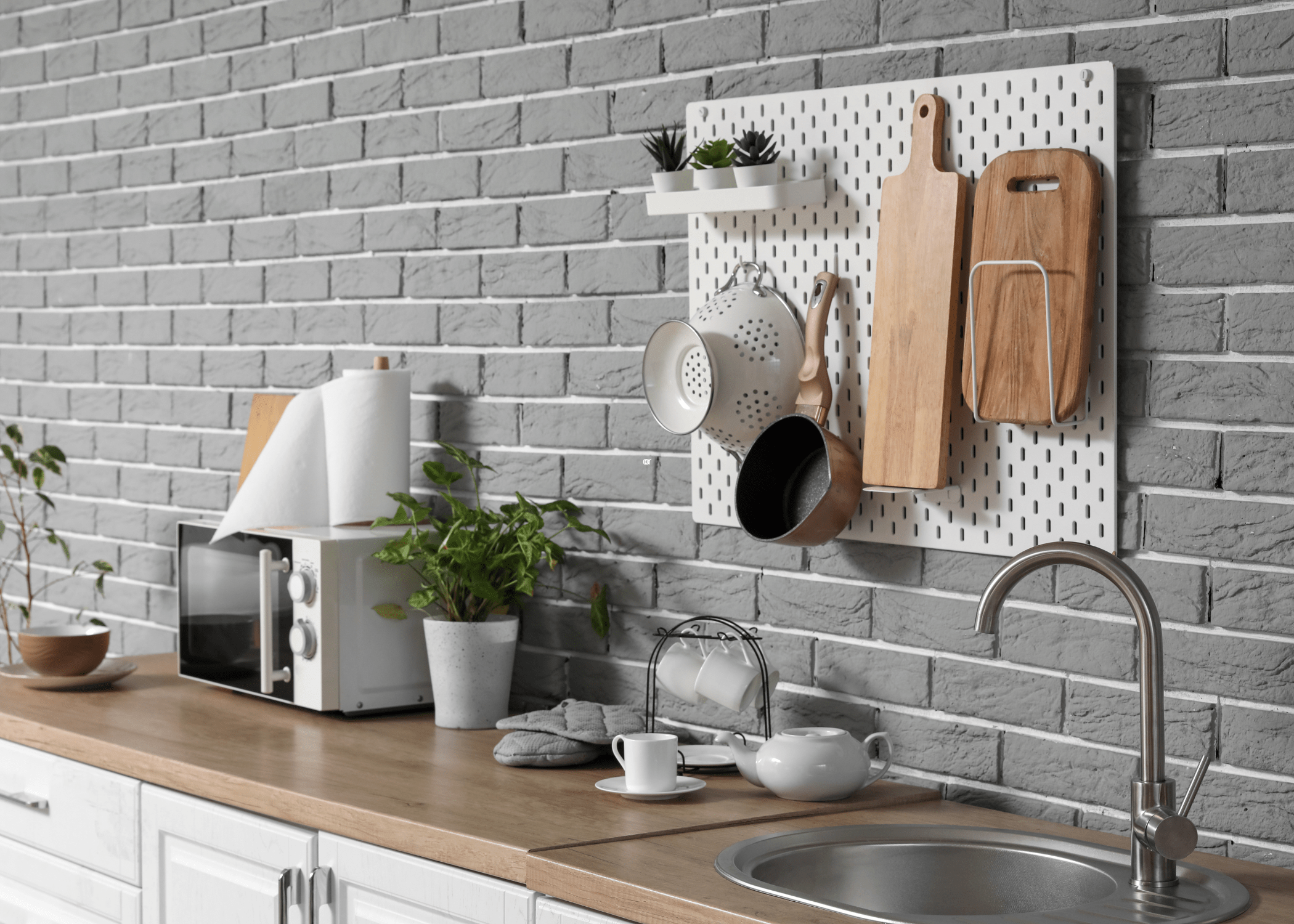 kitchen pegboard.