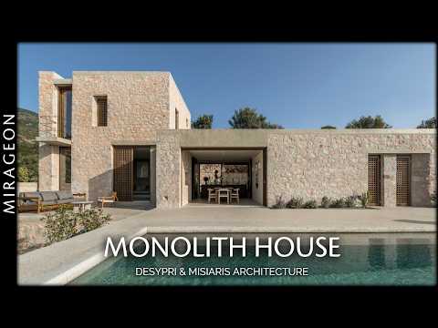 Modern Stone Tower House in the Landscape | Monolith House