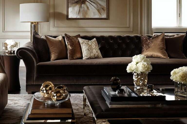 12 Dark Brown Couch Living Room Ideas for a Warm and Inviting Home - Decorilla Online Interior Design