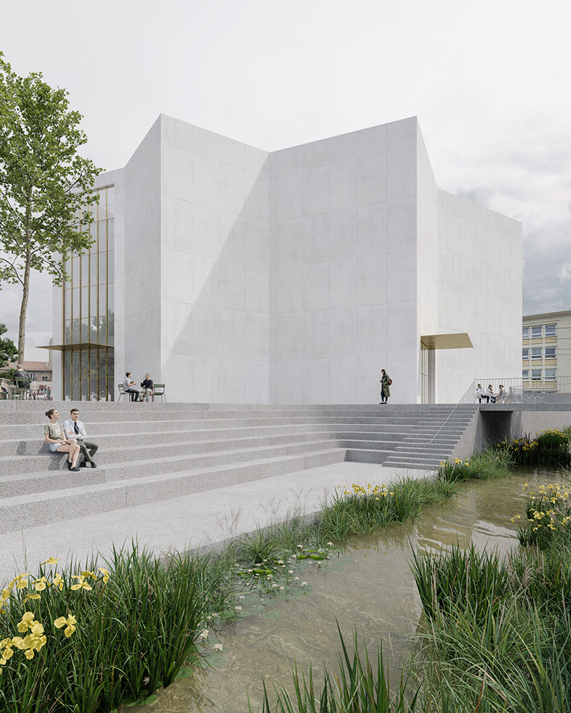 malý chmel proposes new star-like angular art museum for aleš south bohemian gallery