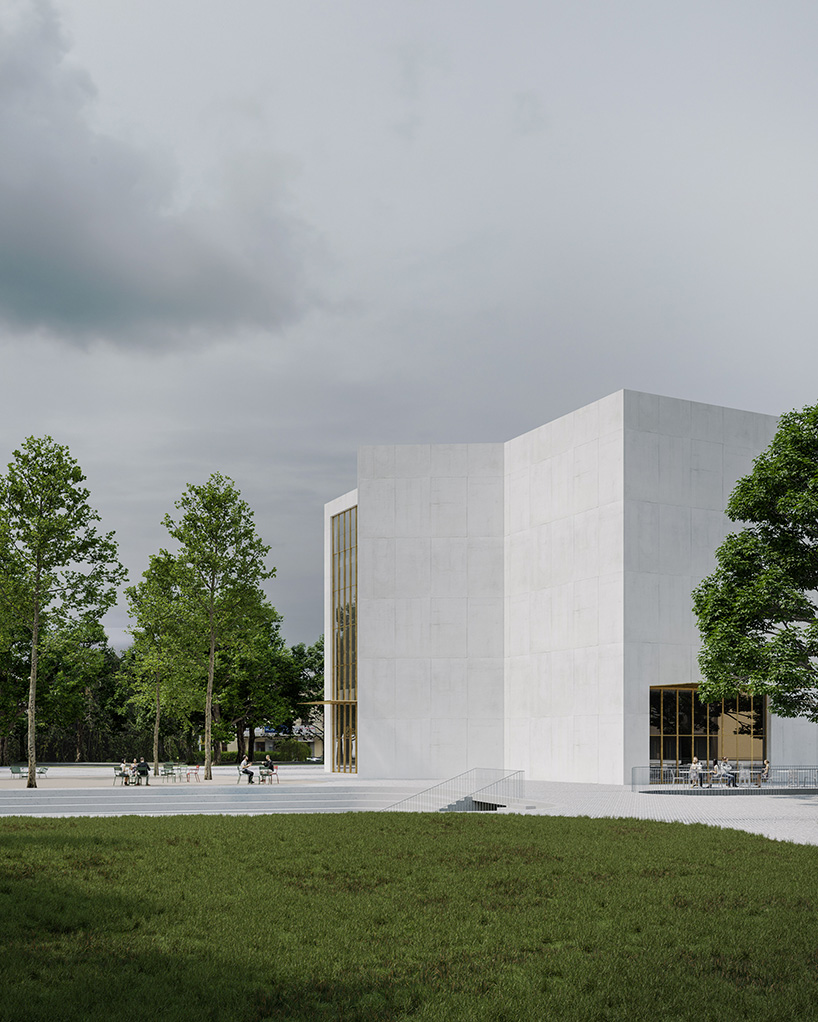 malý chmel proposes new star-like angular art museum for aleš south bohemian gallery