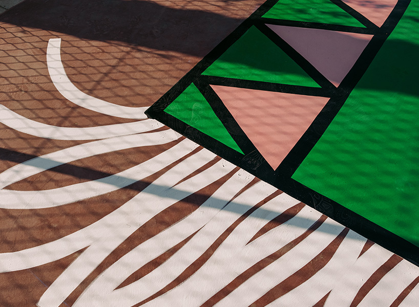 shoot hoops on a middle eastern rug at katrien vanderlinden’s basketball court in abu dhabi