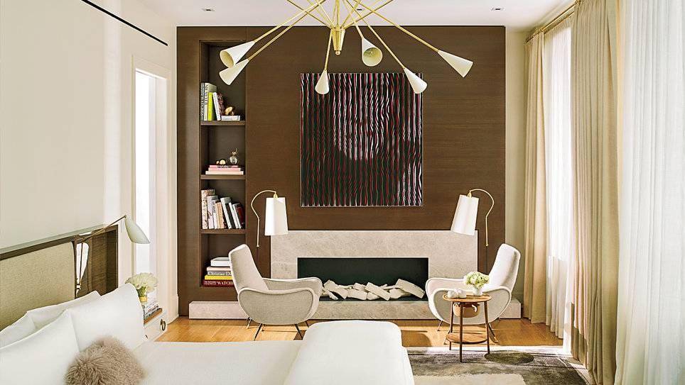 Bedroom with seating area.