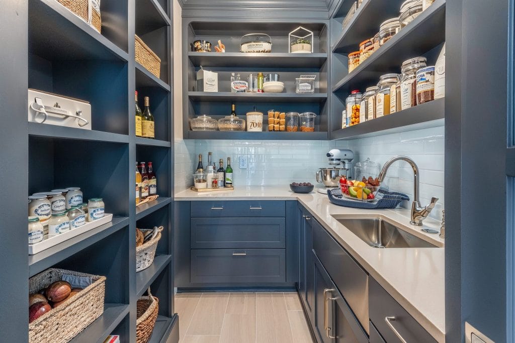 Modern open shelving kitchen storage ideas by DECORILLA