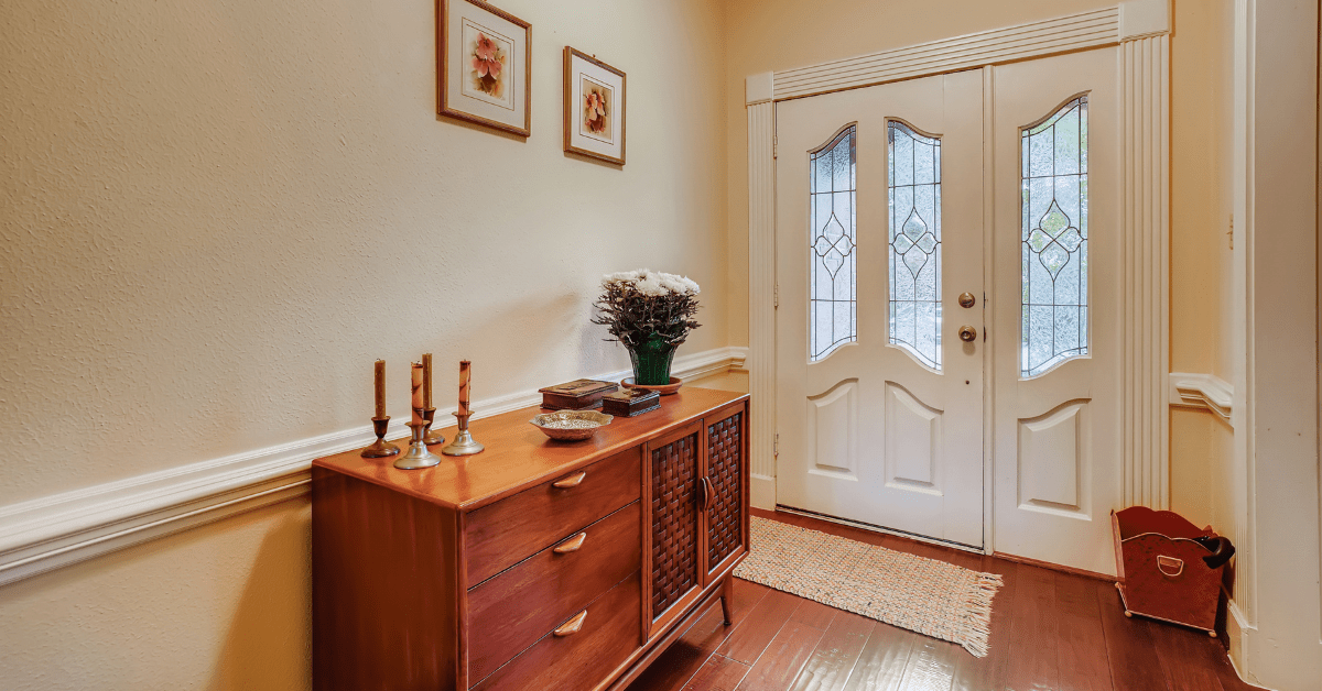 Bright entryway.