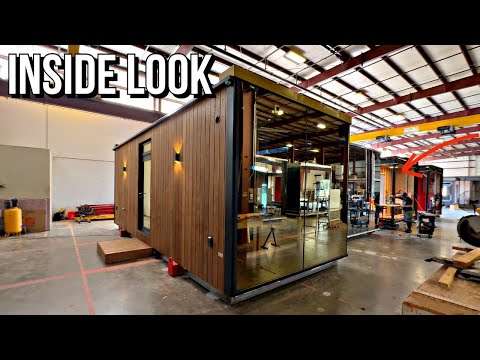 I Got an Inside Look at a PREFAB HOME with Mirrored Glass and This is how it’s actually Built!!