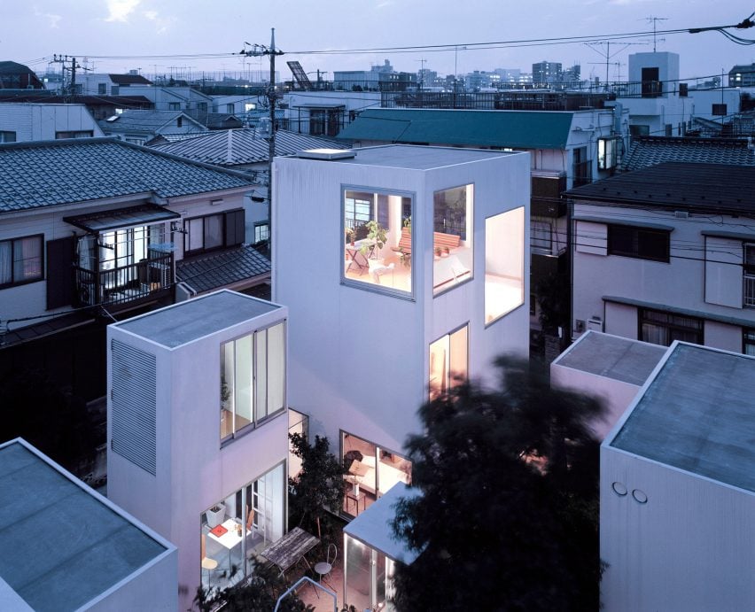 Aerial view of residential neighbourhood in Tokyo