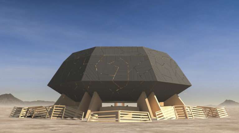 2025 Burning Man Temple Draws From Kintsugi and Volcanic Rock To Mix Strength and Fragility