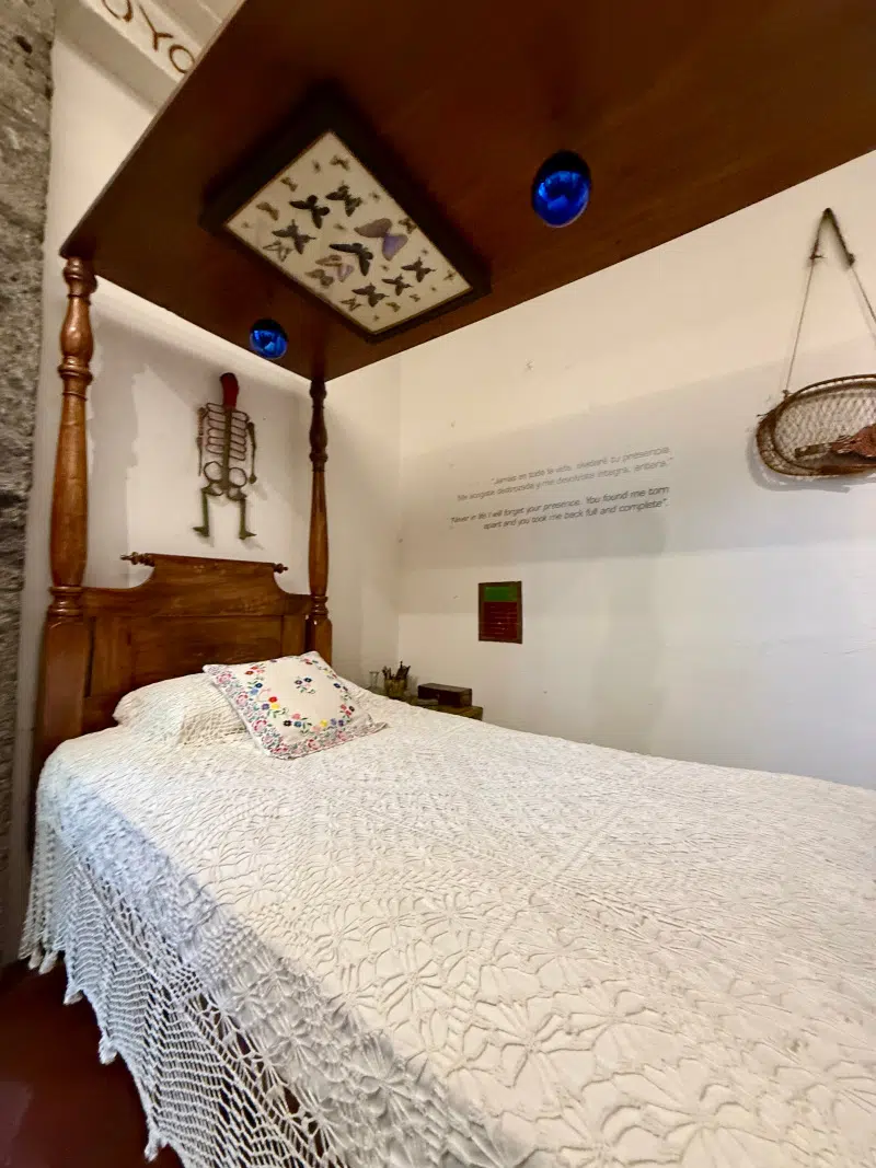 Frida Kahlos's personal bed at Museo Frida Kahlo