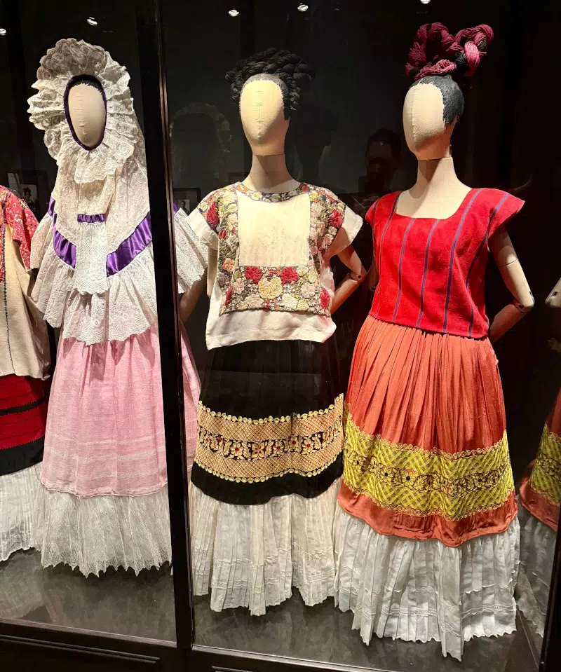 Frida Kahlos's personal clothes at Museo Frida Kahlo